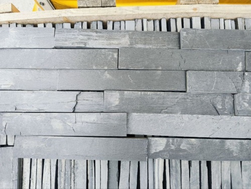 Плитка чёрная из натурального камня фасадная 30 см * 5 см, толщина 7 мм -30 мм купить в Тобольске