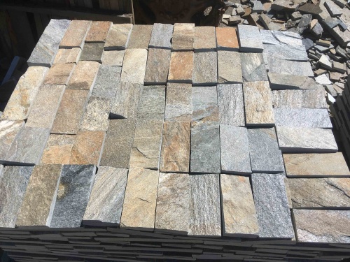 Плитка пилёная златолит Уральский для цоколя, отмостки купить в Тобольске