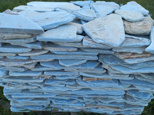 Плитняк златолит зелёный галтованный для цоколя купить в Тобольске